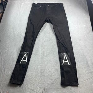 Han Kjobenhavn Japanese Selvedge Denim Jeans Black Sz 36 Streetwear Minimalist